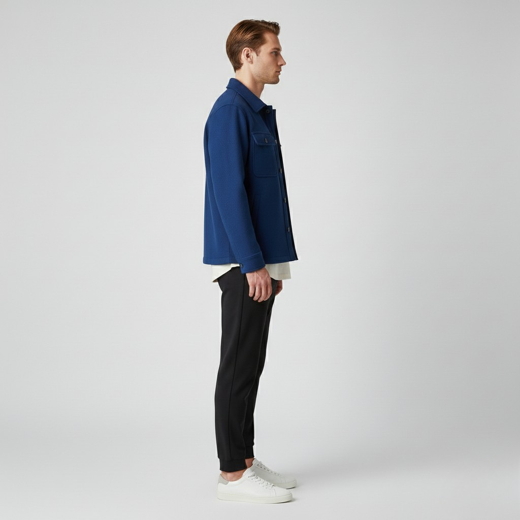 Veste chemise structurée en laine