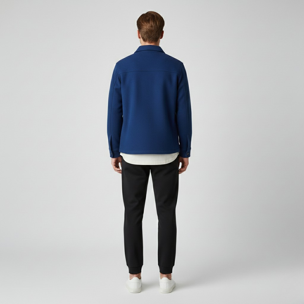 Veste chemise structurée en laine