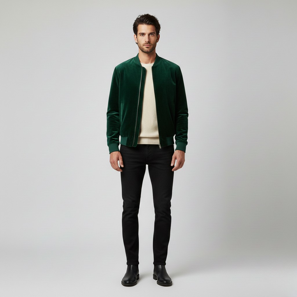 Blouson aviateur en daim