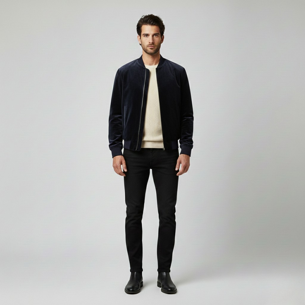 Blouson aviateur en daim