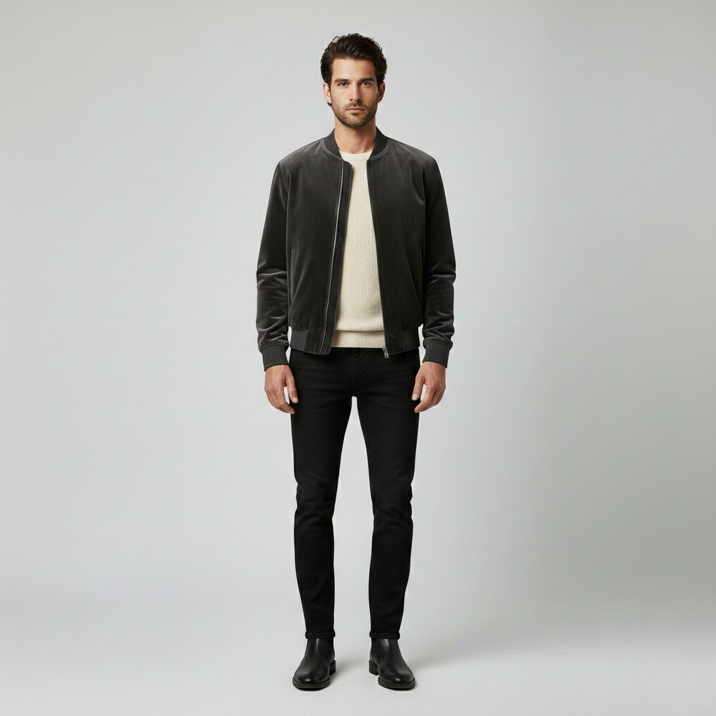 Blouson aviateur en daim