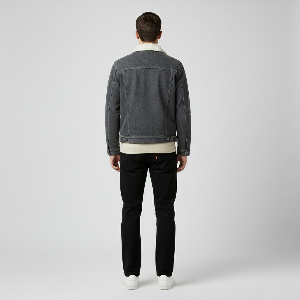 Veste trucker doublée sherpa