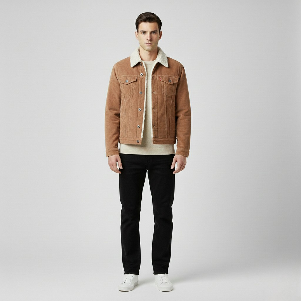 Veste trucker doublée sherpa